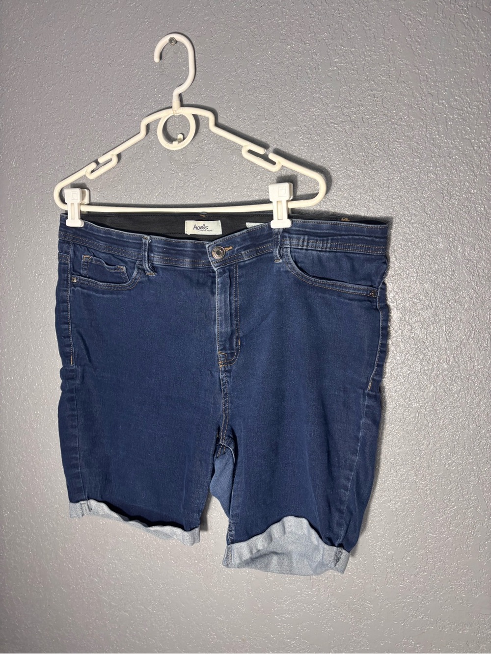 Angels Dark Blue Boyfriend Denim Shorts